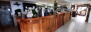 Cafe with coffee, snacks and liquor